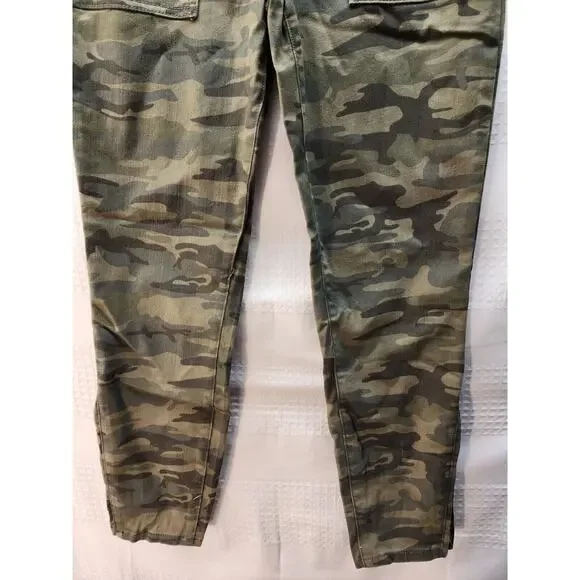 Social Standards Pants Womens Size 4 Army Camouflage Green Utility Ankle 1184 - Picture 9 of 13